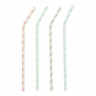 Papstar Papierstrohhalme STRIPES, 22 cm, � 6 mm, farbig...