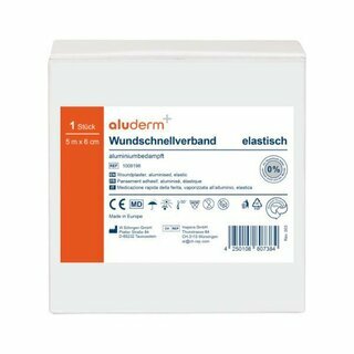 S�hngen aluderm aluplast Pflaster 1009198, 5m x 6cm, wei�, gerollt