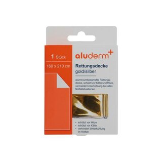 Aluderm Rettungsdecke 1008324, 160 x 210 cm, gold/silber,...