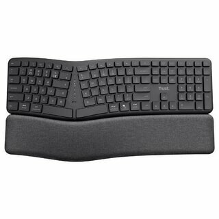 Trust Keyra ERGO Multi Keyboard Tastatur, kabellos, QUERTZ, schwarz