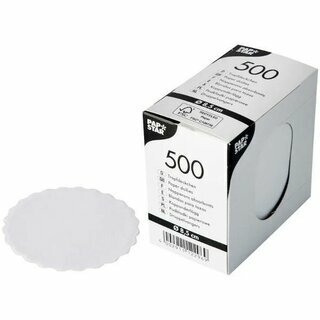 Papstar Tropfdecken rund, Durchmesser 8,5 cm, wei�, 500 St�ck