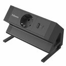 Fellowes Power Desk Tischsteckdose 100137172, schwarz
