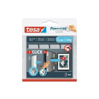 tesa Powerstrips Click Klett-Klebepads 77722, L, 4 St�ck