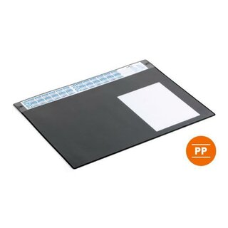 Durable Schreibunterlage 722501, 650x480 mm, mit Jahreskalender, PP, schwarz