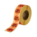 VKF Renzel Rabattetiketten 30% 12.0276.89, Rot, 1000 St�ck