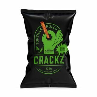 CRACKZ Tortilla Rolls Chili Lime, 12 x 125g