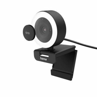 Hama Webcam mit Ringlicht C-850 Pro, QHD 2K, mit Mikrofon, Fernbedienung, LED