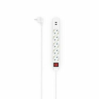 Hama Steckdosenleiste, 5-fach, USB-A 17W, Schalter, 1,4 m, wei�