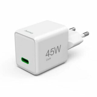 Hama Schnellladeger�t, GaN, USB-C, Super-Mini-Charger, PD, 45 W, wei�