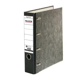 Doppelordner Falken 11285426F, A4, R�ckenbreite: 70mm, grau, R�cken: schwarz