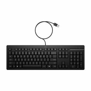 HP AY2Y7AA#ABD kabelgebundene USB-Tastatur 125 G2, QWERTZ, schwarz