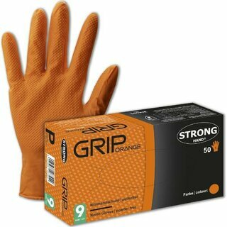 Stronghand Grip Handschuhe 0424, Gr��e: L, orange, 50 St�ck