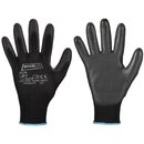 goodjob Dark Grip PU-Handschuhe, Gr��e 6, schwarz, 1 Paar
