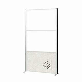 MAUL Stellwandsystem MAULconnecto 2x WB 1x Akustik hell, Stand, silber