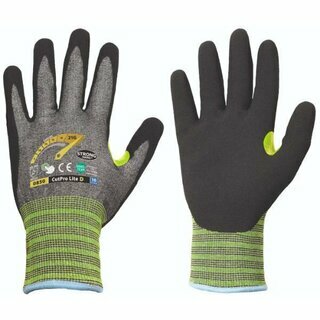STRONG HAND Schnittschutzhandschuhe 21G-D 0850, Gr��e: 7, grau/schwarz, 1 Paar