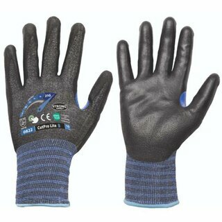 STRONG HAND Schnittschutzhandschuhe 21G-B 0822, Gr��e: 8, grau/schwarz, 1 Paar