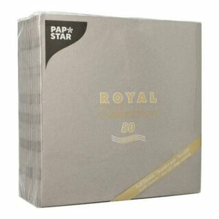 Papstar Servietten ROYAL Collection 1/4-Falz 40x40 cm, grau