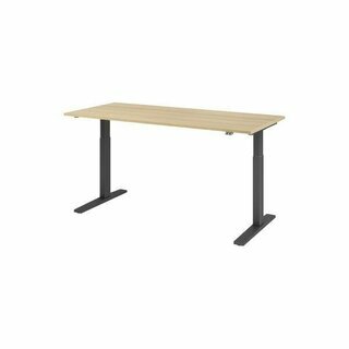 Hammerbacher Schreibtisch, 180 x 80 cm (B x T), eiche/graphit
