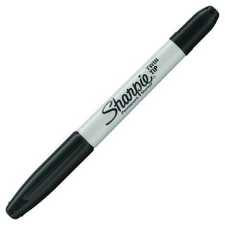 Sharpie Permanentmarker Twin Tip S0811100, schwarz