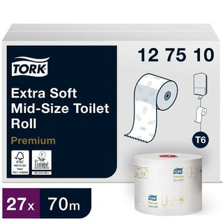 Tork Toilettenpapier extra soft, 3-lagig, wei�, 27 Rollen