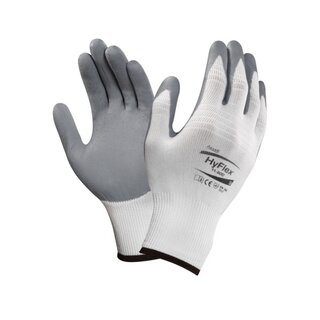 Mechanikschutzhandschuhe HyFlex 11-800, Mehrzweck, Gr��e 6, grau/wei�, 12 Paar