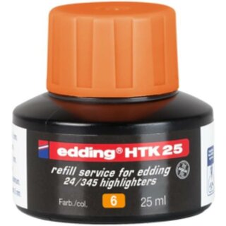 Nachf�lltusche edding HTK25, Inhalt: 25ml, orange