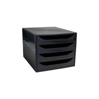 Exacompta Schubladenbox Ecobox, Farbe: Schwarz