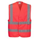 Portwest Warnschutzweste C470, Klettverschluss, rot,...