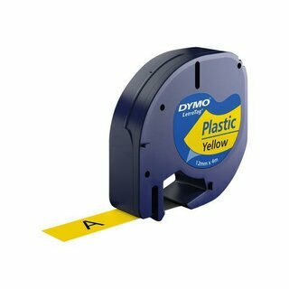 DYMO Schriftband S0721620, 12mm x 4m, schwarz auf gelb
