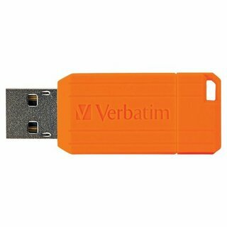 USB 3.0 Speicherstick Verbatim 49387, PinStripe, 128 GB, orange