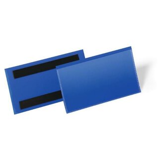 Durable Etikettentasche 174207, magnetisch, 150x67mm, blau, 50 St�ck