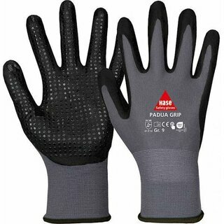 Hase Montagehandschuhe Padua Grip 508150, Gr��e: 12, grau/schwarz, 1 Paar