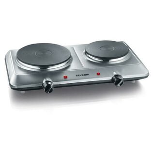Severin Doppelkochplatte DK1014, 2 Kochplatten, 2.500 W, Edelstahl