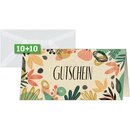 Sigel Gutscheinkarten Colorful Plants, DIN lang, 10 St�ck...