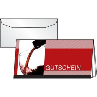 Sigel Gutscheinkarten Vino Rosso, DIN lang, 10 St�ck mit Umschl�gen
