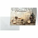 Sigel Weihnachtskarten Beige Christmas Candle, DIN A6, 25...