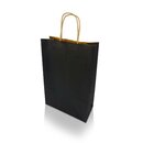 H-Green Papiertragetasche 220x330x100mm schwarz, 25 St�ck
