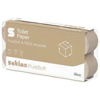 Satino Puresoft Toilettenpapier 66540, recycelt, 2-lagig, soft beige