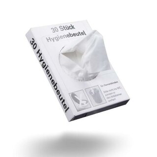 Ampri Hygienenbeutel 09412, 8 x 6 x 25,5 cm, wei�, 30 St�ck