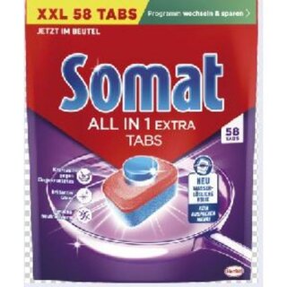 Somat All in 1 Extra Sp�lmaschinentabs, 962,8g, 58 St�ck