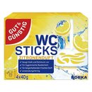 Gut&G�nstig WC Duftstick, mit Zitronenduft, 4x40g