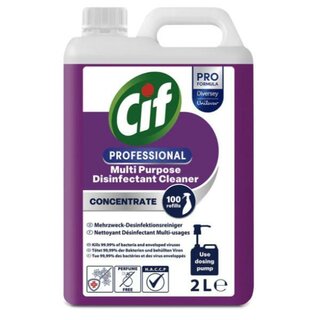 Cif Professional konzentrierter Mehrzweck-Desinfektionsreiniger, 2 Liter
