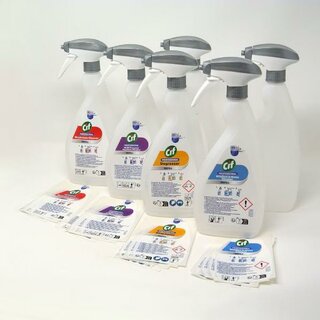 Cif Professional Leerflaschen Set , 0,75 Liter, 6 Flaschen & Etiketten
