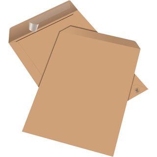 Versandtasche, o.Fe., hk, C4, 229x324mm, 120g/m², hf, braun