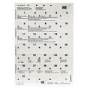 Mappei 452000/92P Folienreiter, 1-31, 30 mm breit, wei�