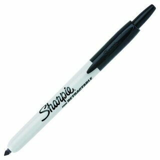 Sharpie Permanentmarker Retractable S0810840, Einziehbare Spitze, schwarz