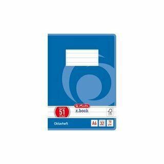 Herlitz Oktavheft, liniert, A6, 32 Blatt, Motiv Wirbel, blau