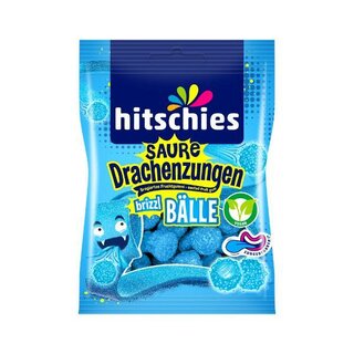 Hitschies Saure Drachenzungen brizzl B�lle Blau, 100g