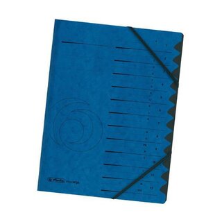 Ordnungsmappe Herlitz 10843324, 12 F�cher, blau