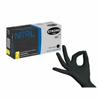Stronghand 0436 Nitril-Einweghandschuhe, schwarz, 100 St�ck, Gr��e:10